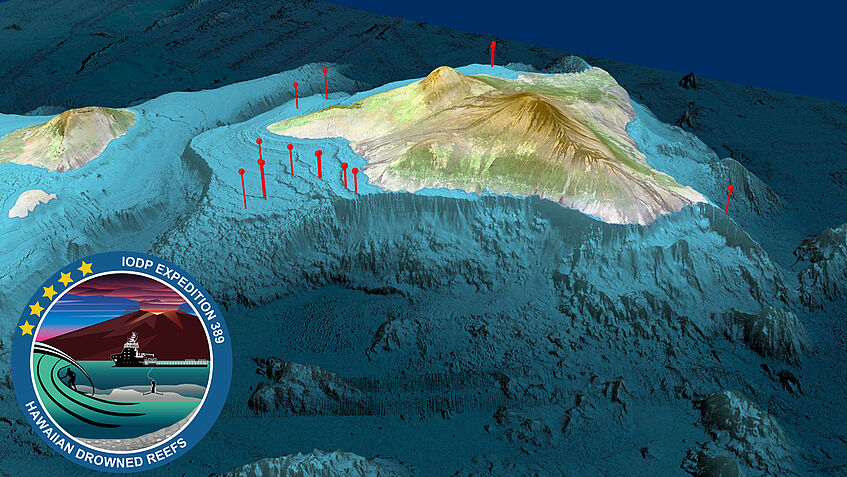 Drilling sites of IODP Exp. 389 Hawaiian drowned reefs. https://www.ecord.org/expedition389/